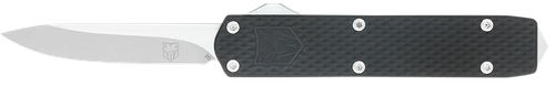 CobraTec Knives MNBLKMGEN2DNS Mini Mamba Gen II 2.25" OTF Plain Stonewashed D2 Steel Blade, 3.38" Black Textured Anodized Aluminum Handle
