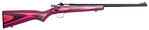 Crickett KSA2226 Youth  22 LR 1rd 16.12" Stainless Steel Barrel, Fixed Front/Adjustable Rear Peep Sights, Pink/Black Laminate Stock w/11.5" LOP, Rebounding Firing Pin Safety