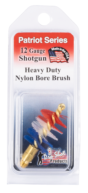 Pro-Shot PS12 Patriot Series Bore Brush 12 Gauge Shotgun #5/16-27 Thread Nylon Bristles Brass Core