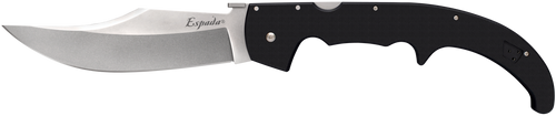 Cold Steel CS62MGC Espada  XL 7.50" Folding Clip Point Plain AUS-10A SS Blade/9.25" Black w/Polished Bolsters G10 Handle Includes Belt Clip