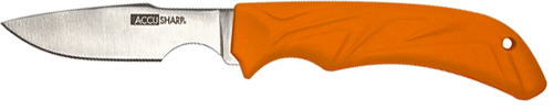 AccuSharp 731C Caping  Fixed Caping 3.50" Stainless Steel Blade/Blaze Orange Ergonomic Anti-Slip Handle