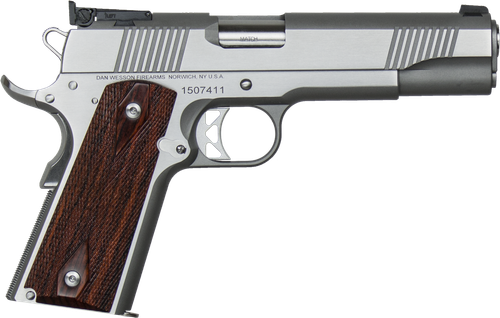 Dan Wesson 01900 Pointman Seven *CA Compliant 45 ACP 8+1 5" Stainless Steel Barrel, Brushed Stainless Steel Serrated Slide, Frame w/Beavertail, Wood Grip