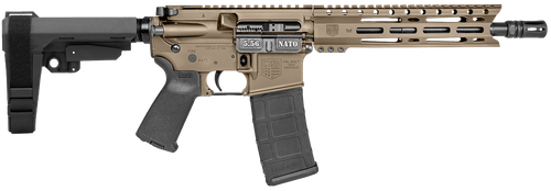 Diamondback DB1916K061 DB15  5.56 NATO 30+1 10" Flat Dark Earth Cerakote Heavy Barrel 9" M-LOK Handguard 7075-T6 Aluminum SBA3 Brace Magpul MOE Grip