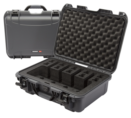 Nanuk 9254UP7 925 4 Up Gun Case Waterproof Graphite Resin w/ Closed-Cell Foam Padding 17" L x 11.80" W x 6.40" H Interior Dimensions