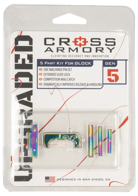Cross Armory CRG5OKRB 3 Piece Upgrade Kit Glock Gen5 Rainbow Aluminum