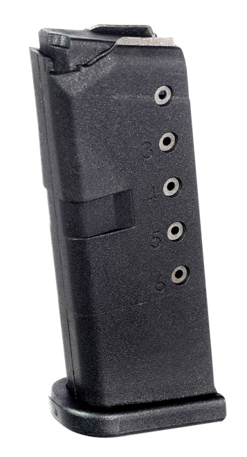 ProMag GLK12 Standard  6rd 9mm Luger Compatible w/ Glock 43 Black DuPont Zytel Polymer
