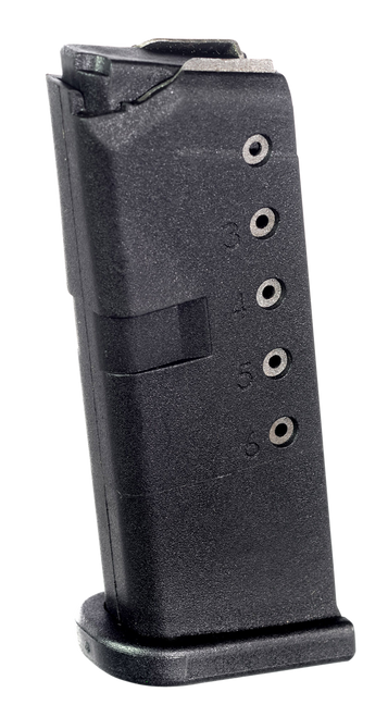 ProMag GLK12 Standard  6rd 9mm Luger Compatible w/ Glock 43 Black DuPont Zytel Polymer