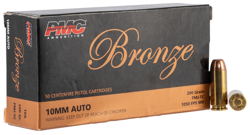 PMC 10A Bronze  10mmAuto 200gr Full Metal Jacket Truncated Cone 50 Per Box/20 Case