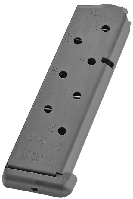 CMC Products 16131C Power Mag  8rd 45 ACP Fits 1911 Government Black Stainless Steel