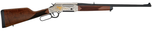 Henry H014WL223 Long Ranger Wildlife Full Size 223 Rem/5.56x45mm NATO 5+1 20" Blued Steel Barrel, Engraved Nickel-Plated w/24K Gold Inlay Steel Receiver, American Walnut Stock Right Hand