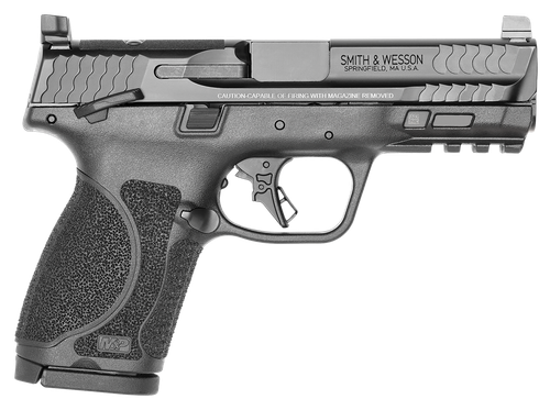 Smith & Wesson 13568 M&P M2.0  Compact 9mm Luger 15+1, 4" Black Armornite 4" Stainless Steel Barrel & Optic Ready/Serrated Slide, Matte Black Polymer Frame w/Picatinny Rail