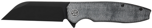 Sig Sauer Knives KA8BB Karak  3.25" Folding Wharncliffe Plain Black PVD Nitro-V Blade, 4" Salt & Pepper Micarta Handle