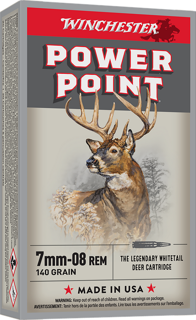 Winchester Ammo X708 Power-Point  7mm-08Rem 140gr 20 Per Box/10 Case
