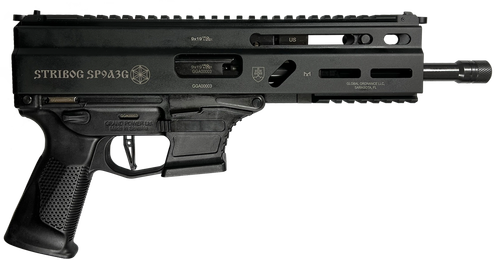 Grand Power 8588005808545 SP9A3G Stribog 9mm Luger 30+1 8" Black Threaded Barrel, M-LOK Handguard, Black Hardcoat Anodize Aluminum/Polymer Receiver w/Picatinny Rail, Black Polymer Grip, Ambidextrous