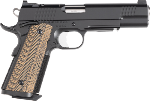 Dan Wesson 01794 Specialist  Full Size Frame 10mm Auto 8+1 5" Stainless Match Grade Barrel, Black Duty Optics Ready/Serrated Steel Slide, Black Duty Steel Frame w/Picatinny Rail, Black/Brown G10 Grip