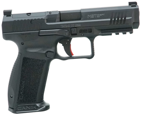 Canik HG6595N Mete SFT Full Size Frame 9mm Luger 20+1/18+1, 4.46" Black Match Grade Barrel, Black Nitride Optic Ready/Serrated Steel Slide, Polymer Frame w/Picatinny Rail, Ambidextrous