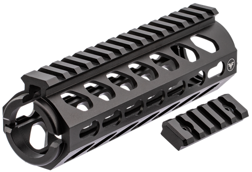 Firefield FF34053 Edge Handguard 6.62" 2- Piece Keymod, Carbine Style Made of 6061-T6 Aluminum with Black Matte Finish for AR-15