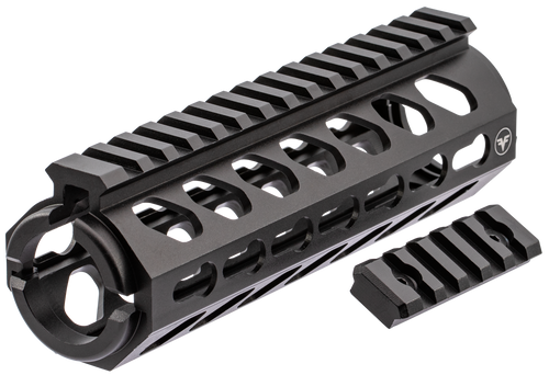 Firefield FF34053 Edge Handguard 6.62" 2- Piece Keymod, Carbine Style Made of 6061-T6 Aluminum with Black Matte Finish for AR-15