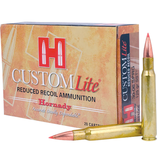 Hornady 81066 Custom Lite  30-06Springfield 125gr Super Shock Tip 20 Per Box/10 Case