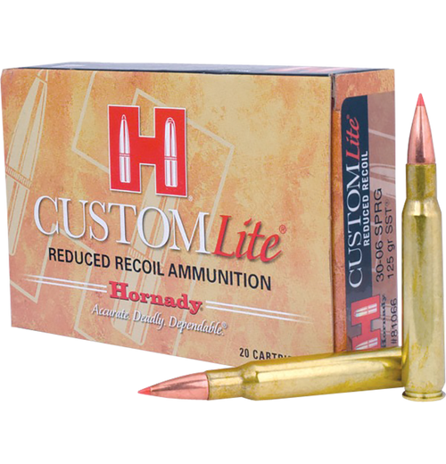 Hornady 81066 Custom Lite  30-06Springfield 125gr Super Shock Tip 20 Per Box/10 Case