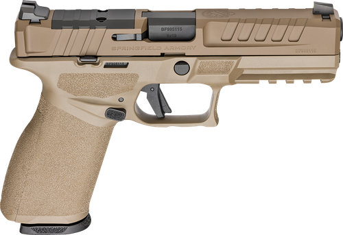 Springfield Armory EC9459FU Echelon  9mm Luger 20+1 4.50" Black Melonite Steel Barrel, Flat Dark Earth Cerakote Optic Ready/Serrated Steel Slide & Polymer Frame w/Picatinny Rail Textured Grip