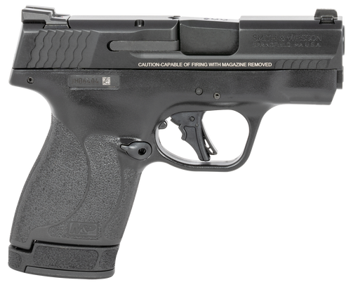 Smith & Wesson 13250 M&P Shield Plus Micro-Compact 9mm Luger 10+1/13+1, 3.10" Black Stainless Steel Barrel, Matte Black Armonite Serrated Slide, Matte Black Polymer Frame, No Thumb Safety