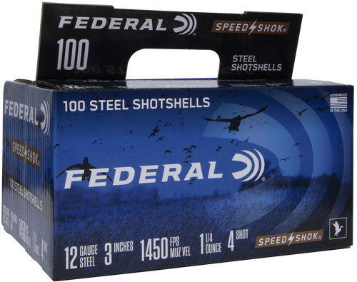 Federal WF1421004 Speed-Shok  12Gauge 3" 1 1/4oz 4Shot 100 Per Box/2 Case
