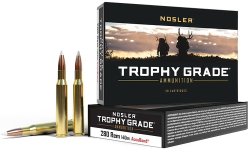 Nosler 48545 Trophy Grade  280Rem 140gr Nosler AccuBond 20 Per Box/10 Case