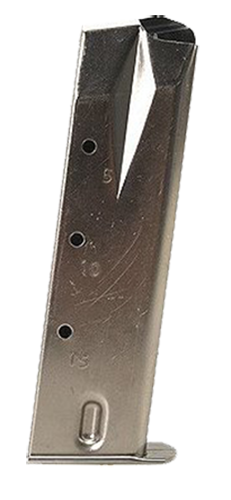 Mec-Gar MGRP8515N Ruger 15rd 9mm Luger, Fits  Ruger P95/P85/P89/P93/P94, Nickel Carbon Steel