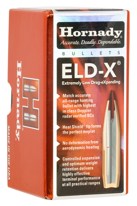 Hornady 22833 ELD-X  22 Cal .224 80 gr Extremely Low Drag-eXpanding 100 Per Box/ 25 Case