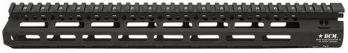 BCM MCMR15556BLK BCMGunfighter MCMR 15" M-LOK, Free-Floating Style Made of Aluminum with Black Anodized Finish for AR-Platform