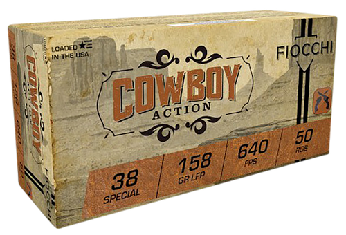 Fiocchi 38CA Cowboy Action  38Special 158gr Lead Flat Point 50 Per Box/10 Case