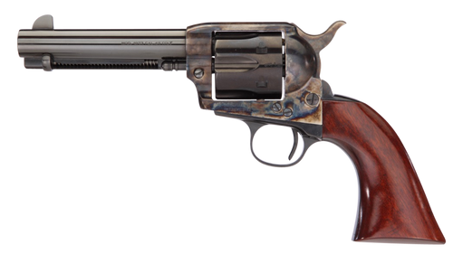 Taylors & Company 555149DE 1873 Cattleman Gunfighter 45 Colt (LC) 6rd 4.75" Blued Cylinder & Barrel Color Case Hardened Steel Frame Walnut Army Size Grip (Taylor Tuned)
