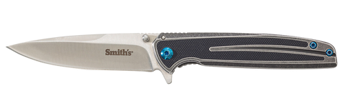 Smiths Products 51275 Imfima  3.26" Folding Drop Point Plain Bead Blasted 3Cr13MoV SS Blade/ Bead Blasted Stainless Steel Handle Includes Pocket Clip