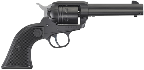 Ruger 2002 Wrangler  22 LR 6 Shot 4.62" Black Cerakote, Black Cerakote Aluminum Frame & Cylinder Black Checkered Polymer Grips
