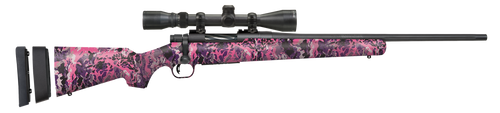 Mossberg 28142 Patriot Super Bantam 243 Win Caliber with 5+1 Capacity, 20" Fluted Barrel, Matte Blued Metal Finish & Muddy Girl Wild Synthetic Stock Right Hand (Youth) Includes 3-9x40mm Scope
