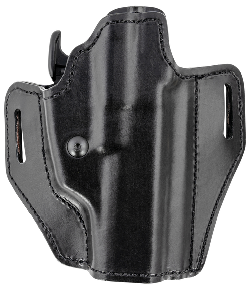 Bianchi 56831 Allusion Assent Pro-Fit OWB Size 18 Black Leather Belt Slide Fits S&W M&P Fits CZ 75 Fits FN FNS Right Hand