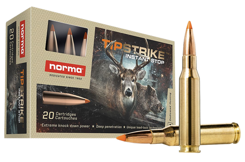 Norma Ammunition 20170362 Dedicated Hunting Tipstrike 7mm-08Rem 160gr Polymer Tip 20 Per Box/10 Case