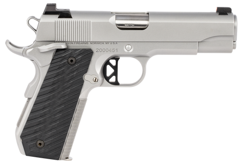 Dan Wesson 01827 V-Bob  45 ACP 8+1 4.25" Match Grade Barrel, Forged Stainless Steel Frame w/Beavertail, Serrated Bead Blasted Stainless Steel Slide, Black G10 Grip