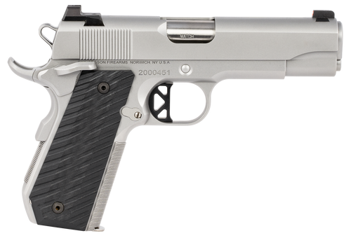 Dan Wesson 01827 V-Bob  45 ACP 8+1 4.25" Match Grade Barrel, Forged Stainless Steel Frame w/Beavertail, Serrated Bead Blasted Stainless Steel Slide, Black G10 Grip