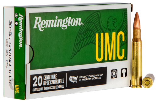 Remington Ammunition 23699 UMC  30-06Springfield 150gr Full Metal Jacket 20 Per Box/10 Case