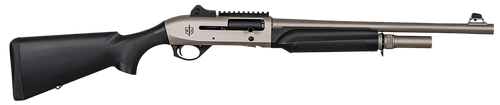 MAC 21000158 2 Tactical Marine 12 Gauge Semi-Auto 3" 5+1 18.50" Electroless Marine Nickel Steel Barrel & Picatinny Rail Steel Receiver, Black Fixed Synthetic Stock