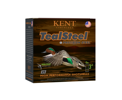 Kent Cartridge KTS123365 TealSteel Precision Steel 12Gauge 3" 1 1/4oz 5Shot 25 Per Box/10 Case