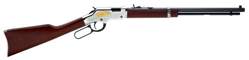 Henry H004GE Golden Eagle  Full Size 22 Short, 22 Long, 22 LR, 16 LR/21 Short 20" Blued Octagon Barrel, Nickel-Plated Metal Finish, American Walnut Stock Right Hand