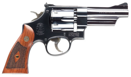 Smith & Wesson 150339 Model 27 Classic 357 Mag Or 38 S&W Spl +P Blued Carbon Steel 4" Barrel, 6rd  Cylinder & N-Frame, Checkered Square Butt Walnut Grip