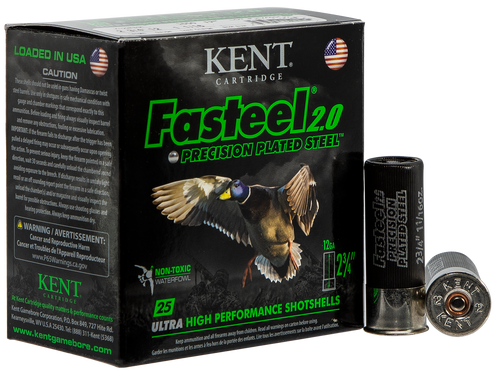 Kent Cartridge K122FS303 Fasteel 2.0  12 Gauge 2.75" 1 1/16 oz 3 Shot 25 Per Box/ 10 Case