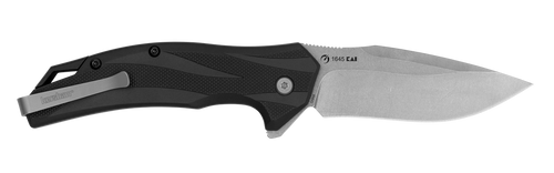 Kershaw 1645 Lateral  Full Size Folding Drop Point w/Recurve Plain Stonewashed 8Cr13MoV SS Blade, Gray Textured Glass-Filled Nylon Handle Includes Pocket Clip