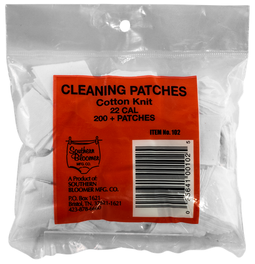 Southern Bloomer 102 Cleaning Patches .22 Cal Cotton 200 Per Pack