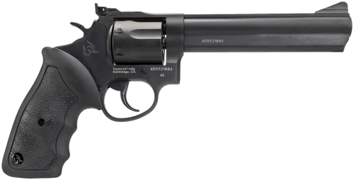 Taurus 2-660061 66  Medium 357 Mag/38 Special +P 7 Shot 6" Matte Black Oxide Alloy Steel Barrel, Cylinder & Frame, Black Finger Grooved Rubber Grip, Transfer Bar Safety, Exposed Hammer