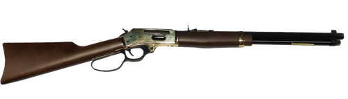 Henry H009BGL Side Gate  Full Size 30-30 Win 5+1 20" Blued Steel Barrel, Polished Brass Receiver, Fixed American Walnut Stock